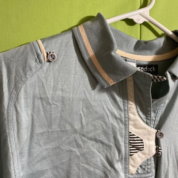 JAMIE SADOCK Gray Short Sleeve Women's Polo Shirt Size L - Picture 5 of 12